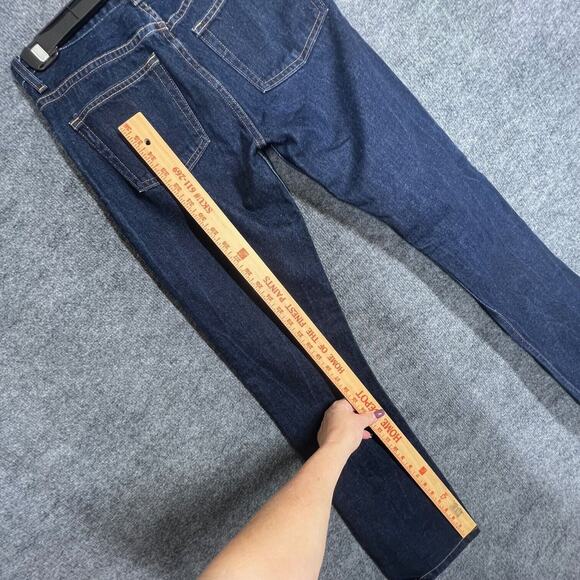 Guess Vintage 90s Low Rider Jeans Womens Sz 27 Blue Denim Studded Bootcut Retro - Picture 8 of 9